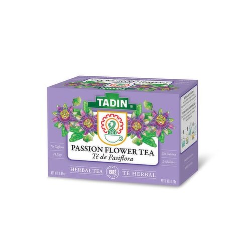 Tadin Passion Flower Tea, Caffeine Free, Herbal Tea